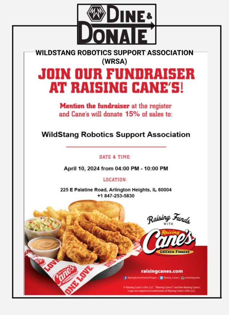 April 2024 Dine and Donate – WildStang Robotics Program